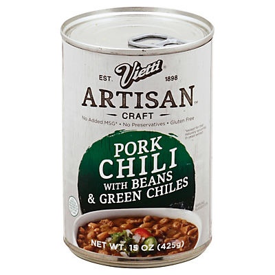 slide 1 of 2, Vietti Pork Chili And Green Chiles with Beans, 15 oz