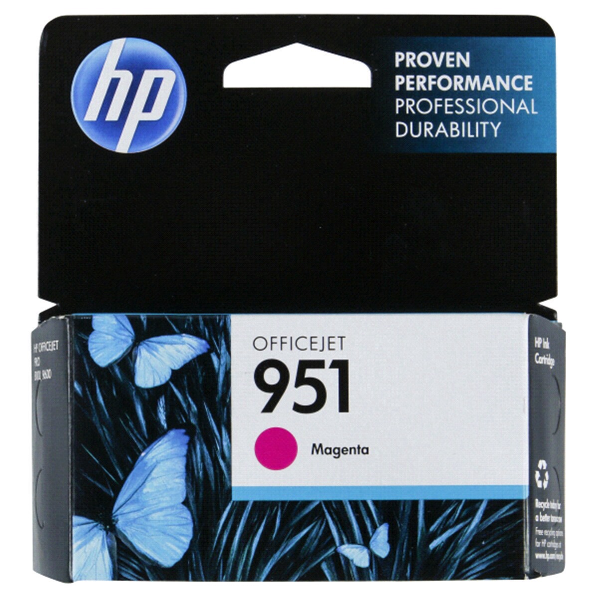 slide 1 of 9, HP 951 Magenta Original Ink Cartridge (CN051AN#140), 1 ct