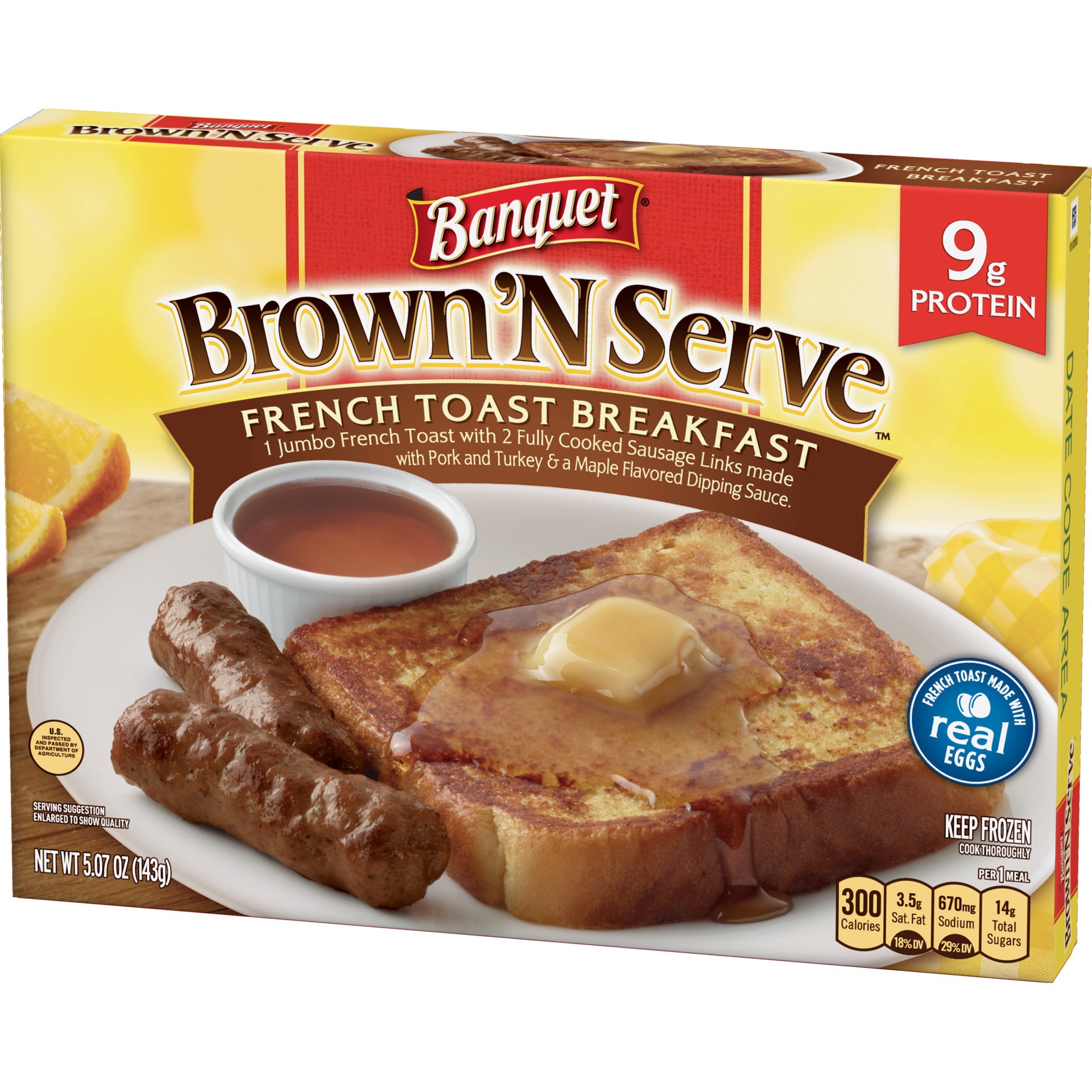 slide 2 of 5, Banquet French Toast Breakfast, 5.07 Ounce, 5.07 oz