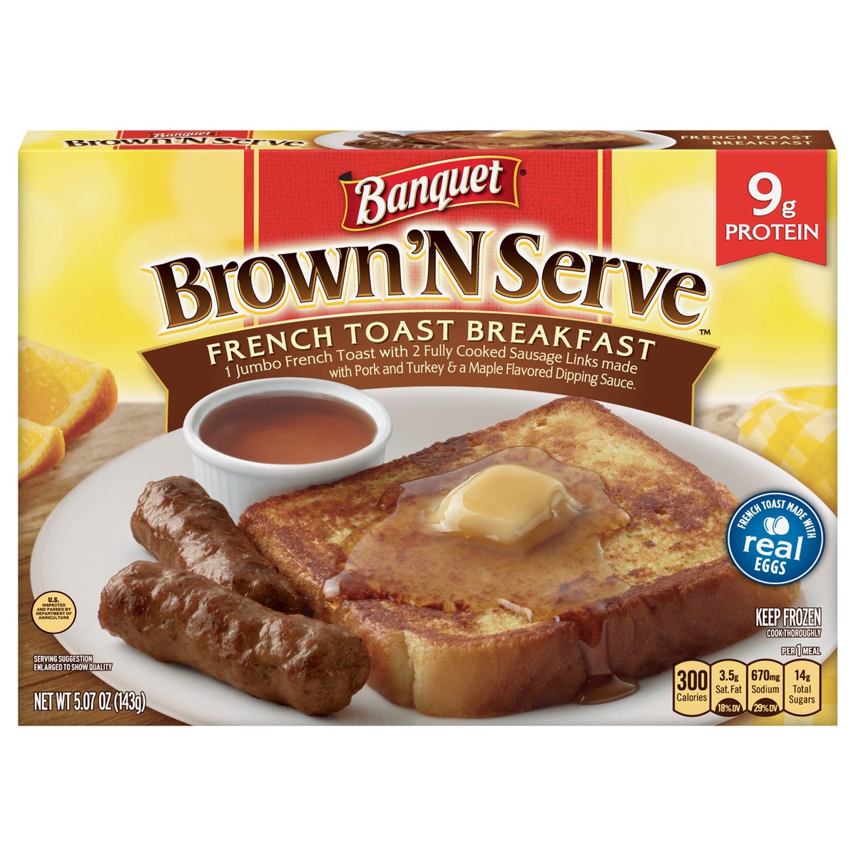 slide 1 of 5, Banquet French Toast Breakfast, 5.07 Ounce, 5.07 oz