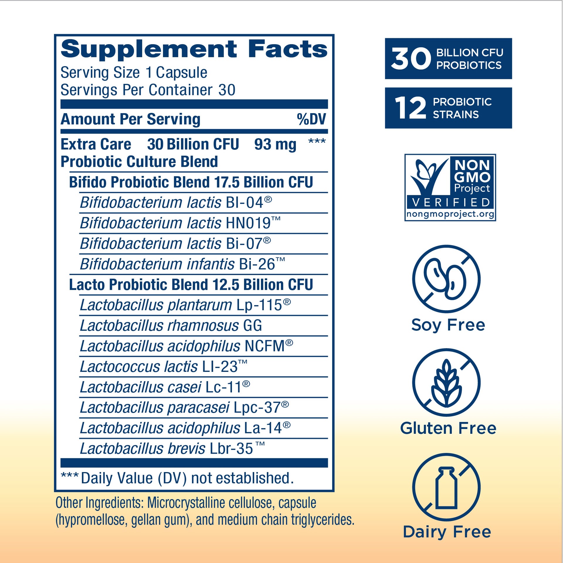 slide 4 of 5, Renew Life Extra Care Go-Pack Probiotic Supplement, 30 Vegetarian Probiotic Capsules, 30 Billion CFU, 30 ct