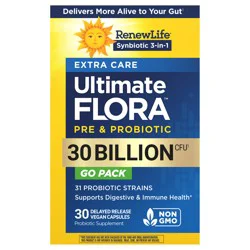 Renew Life Ultimate Flora Extra Care 30 Billion CFU Probiotic 30 Capsules