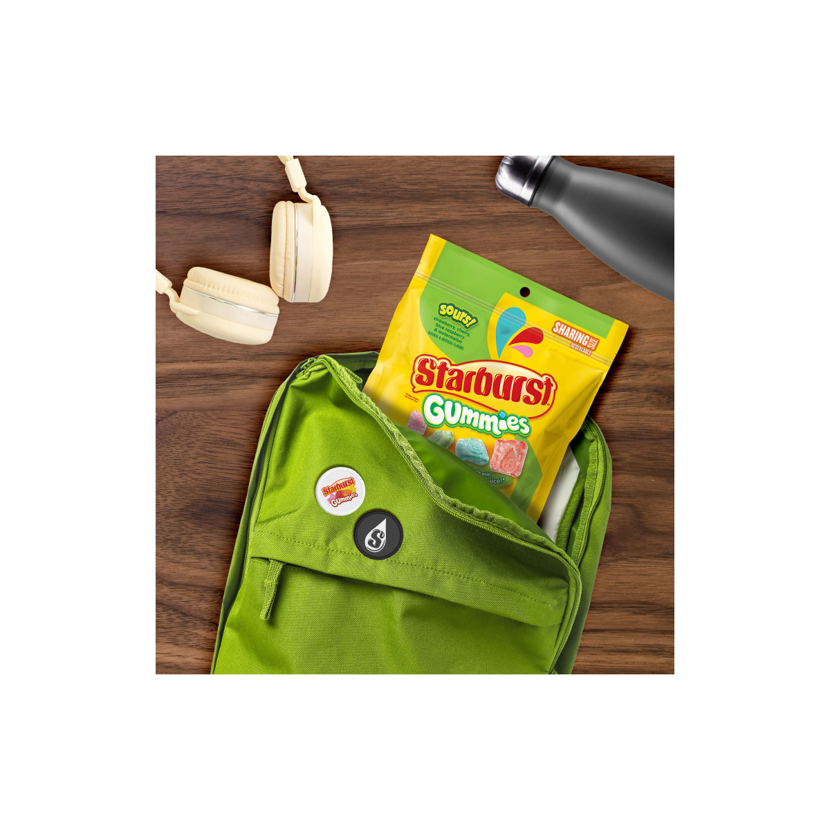 slide 7 of 29, STARBURST Gummies Sours Gummy Candy, Sharing Size Resealable Bag, 9 oz