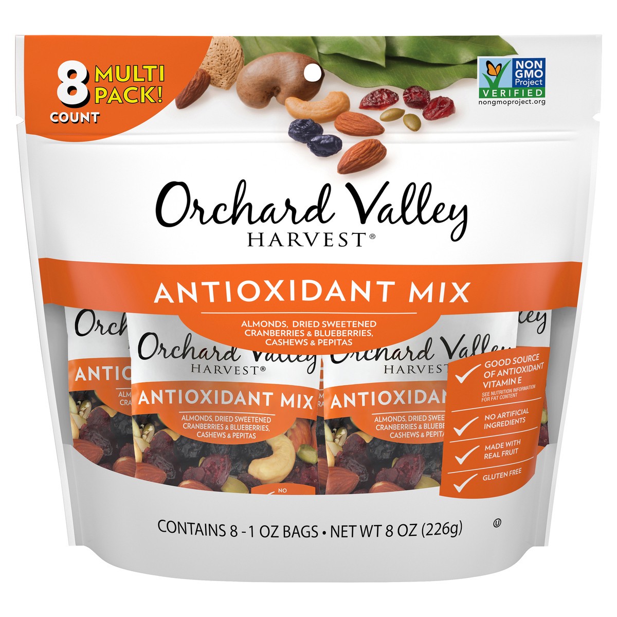 slide 2 of 14, Orchard Valley Harvest Antioxidant Mix 8-1 oz. Bags, 8 oz