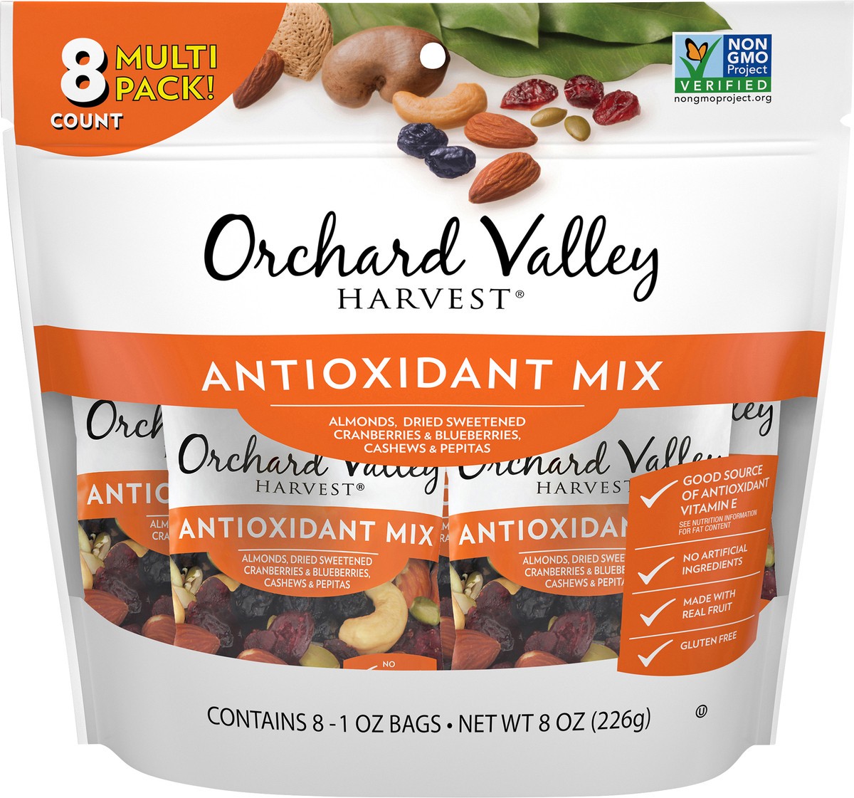 slide 1 of 14, Orchard Valley Harvest Antioxidant Mix 8-1 oz. Bags, 8 oz