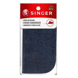 SINGER Fabric Iron-On Denim Patches - 5" x 5"