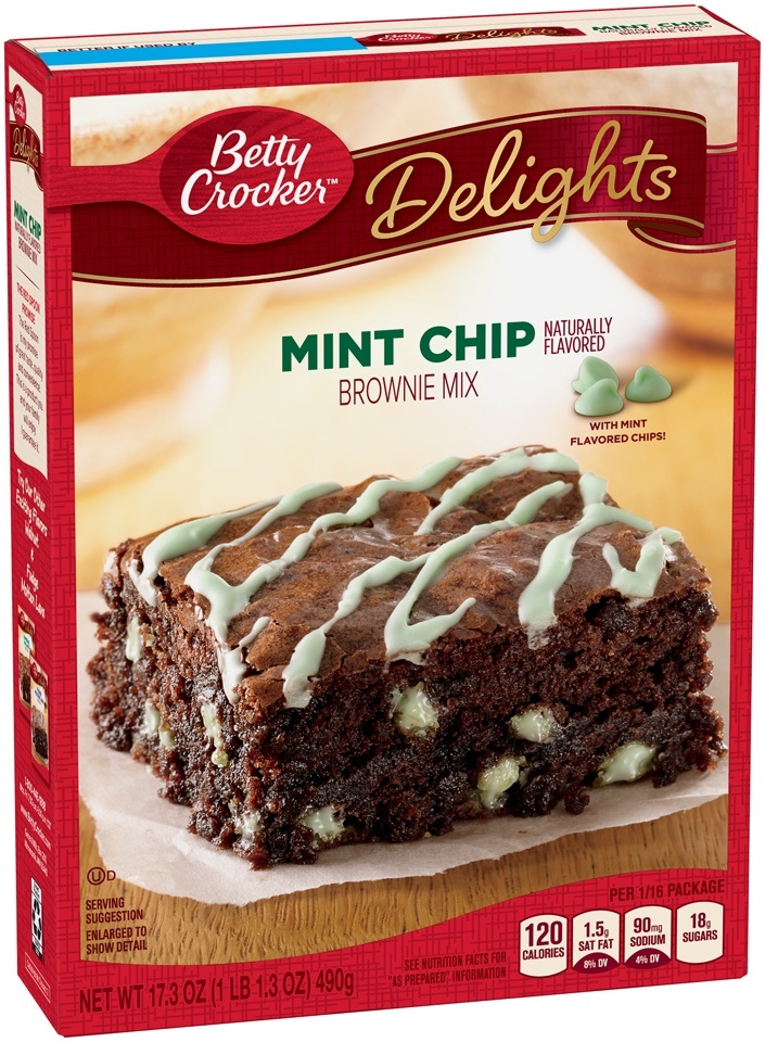slide 1 of 1, Betty Crocker Delights Mint Chip Brownie Mix, 17.3 oz