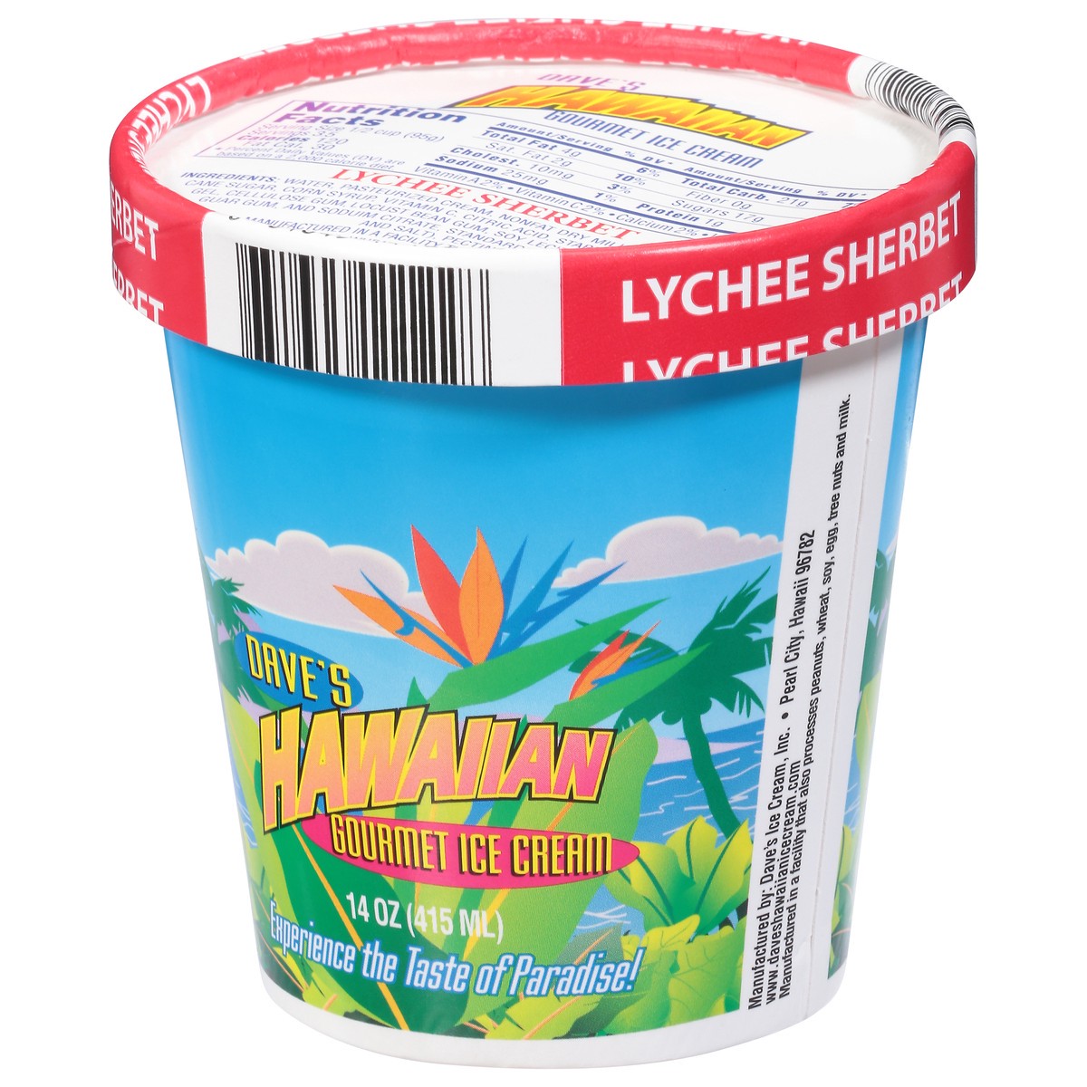 slide 3 of 9, Dave's Hawaiian Gourmet Ice Cream Gourmet Lychee Sherbet Ice Cream 14 oz, 14 oz