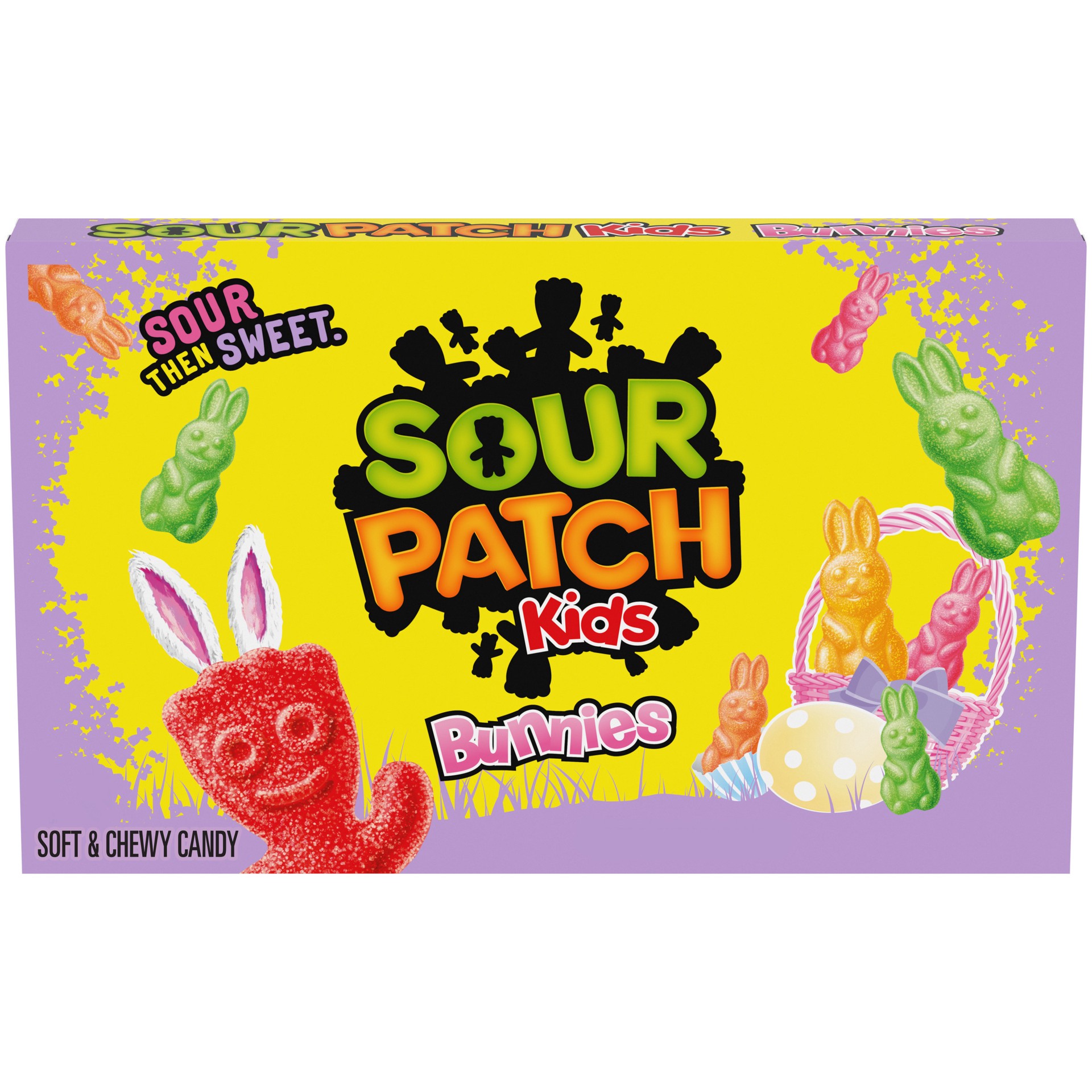 slide 1 of 9, SOUR PATCH KIDS Bunnies Soft & Chewy Easter Candy, 3.1 oz, 3.1 oz