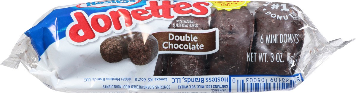 slide 1 of 5, HOSTESS Double Chocolate Mini DONETTES Single-Serve, 3 oz, 6 Count, 6 ct