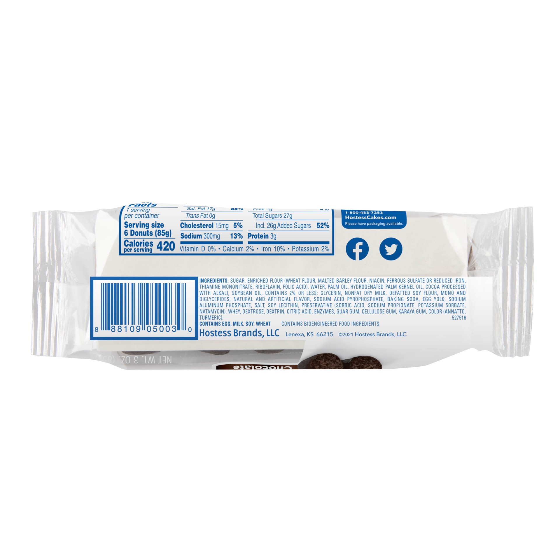 slide 3 of 5, HOSTESS Double Chocolate Mini DONETTES Single-Serve, 3 oz, 6 Count, 6 ct