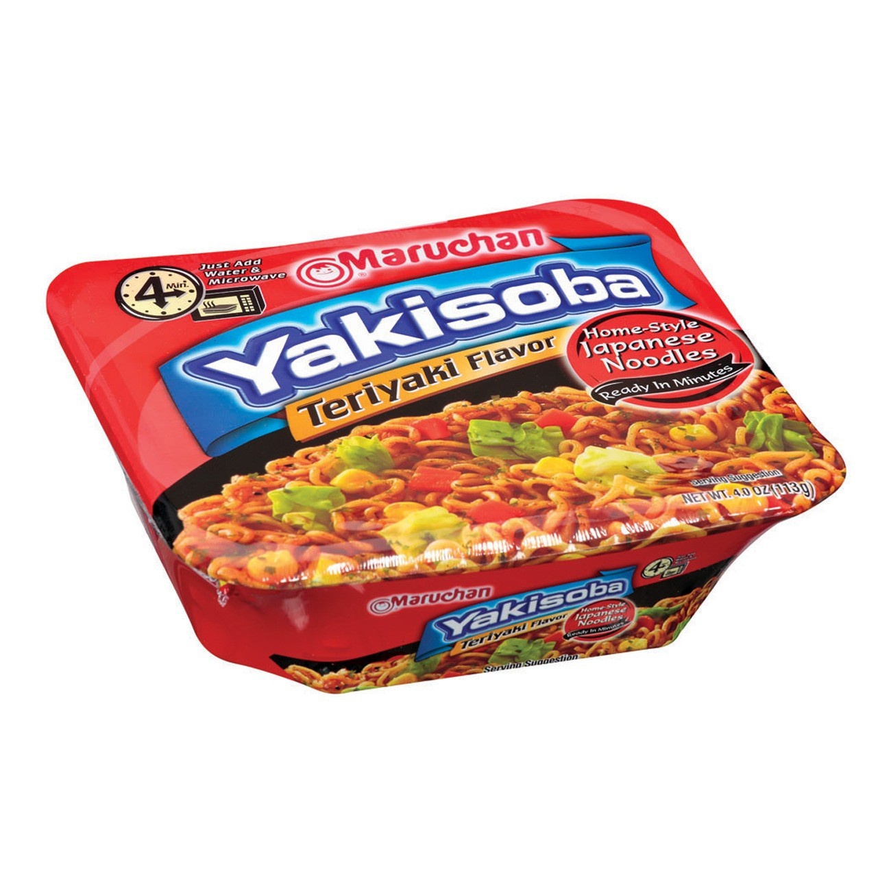 slide 1 of 1, Maruchan Yakisoba Teriyaki Flavor Noodles, 4 oz