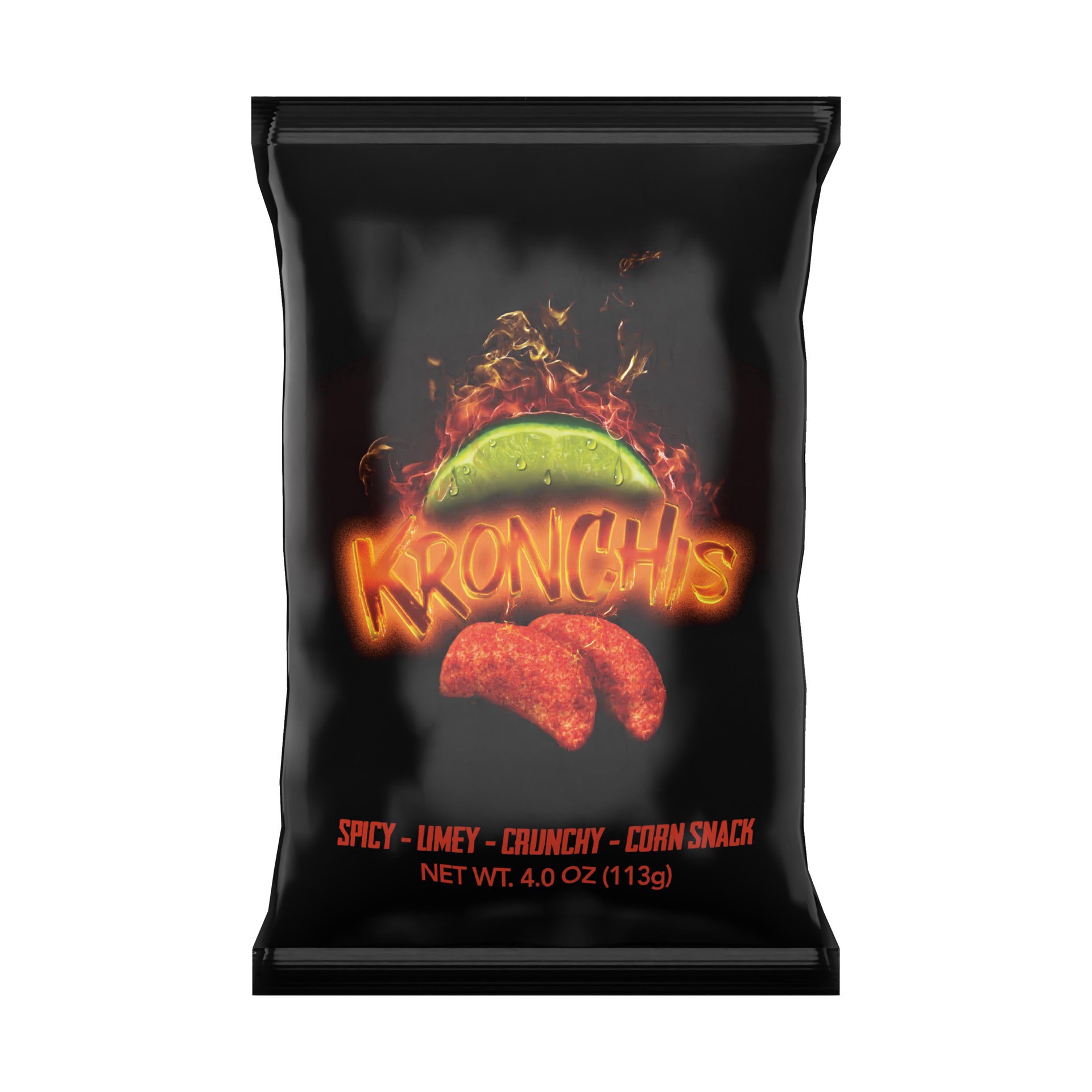 slide 1 of 1, Gluck Kronchis Spicy Limey Crunchy Corn Snack, 4 oz