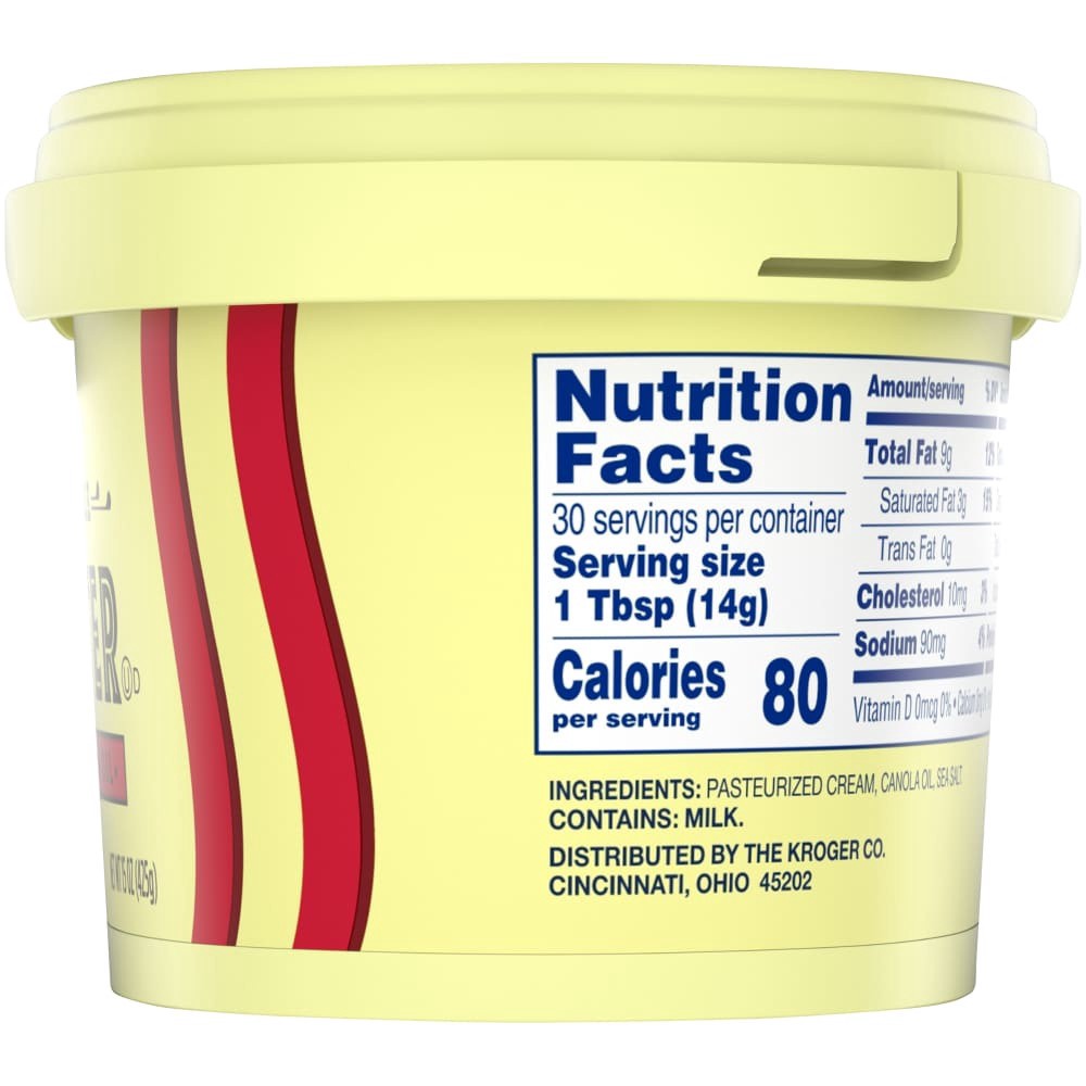 slide 6 of 6, Kroger Spreadable Butter With Canola Oil, 15 oz