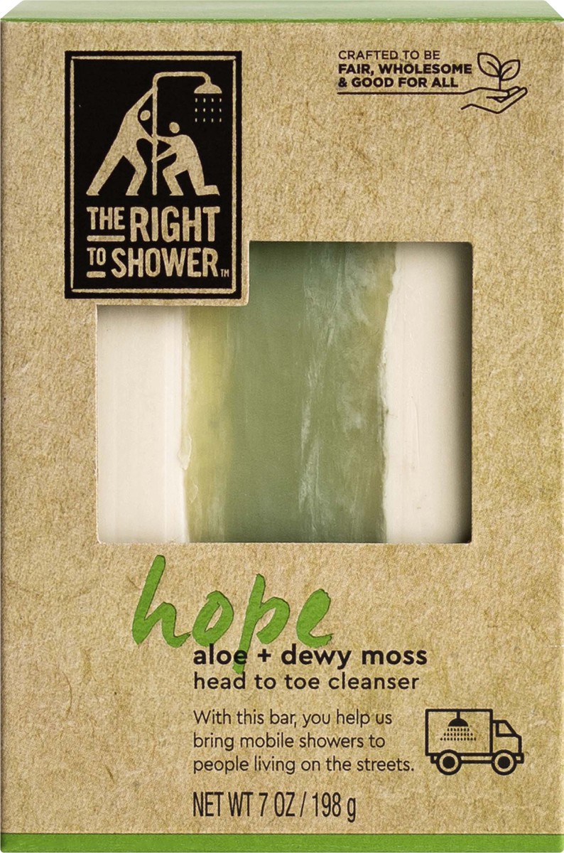 slide 2 of 4, The Right To Shower Hope Shampoo Bar & Bar Soap Aloe and Dewy Moss, 7 oz, 7 oz