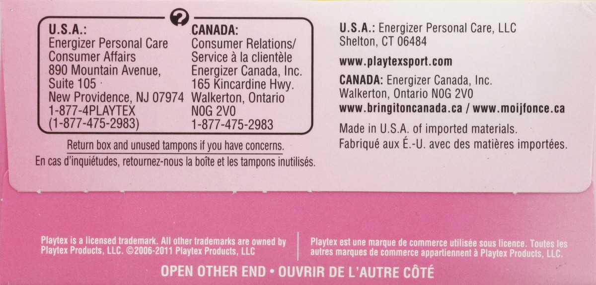 slide 4 of 6, Playtex Sport Fresh Scent Plastic Tampons Regular Absorbency, 18 ct