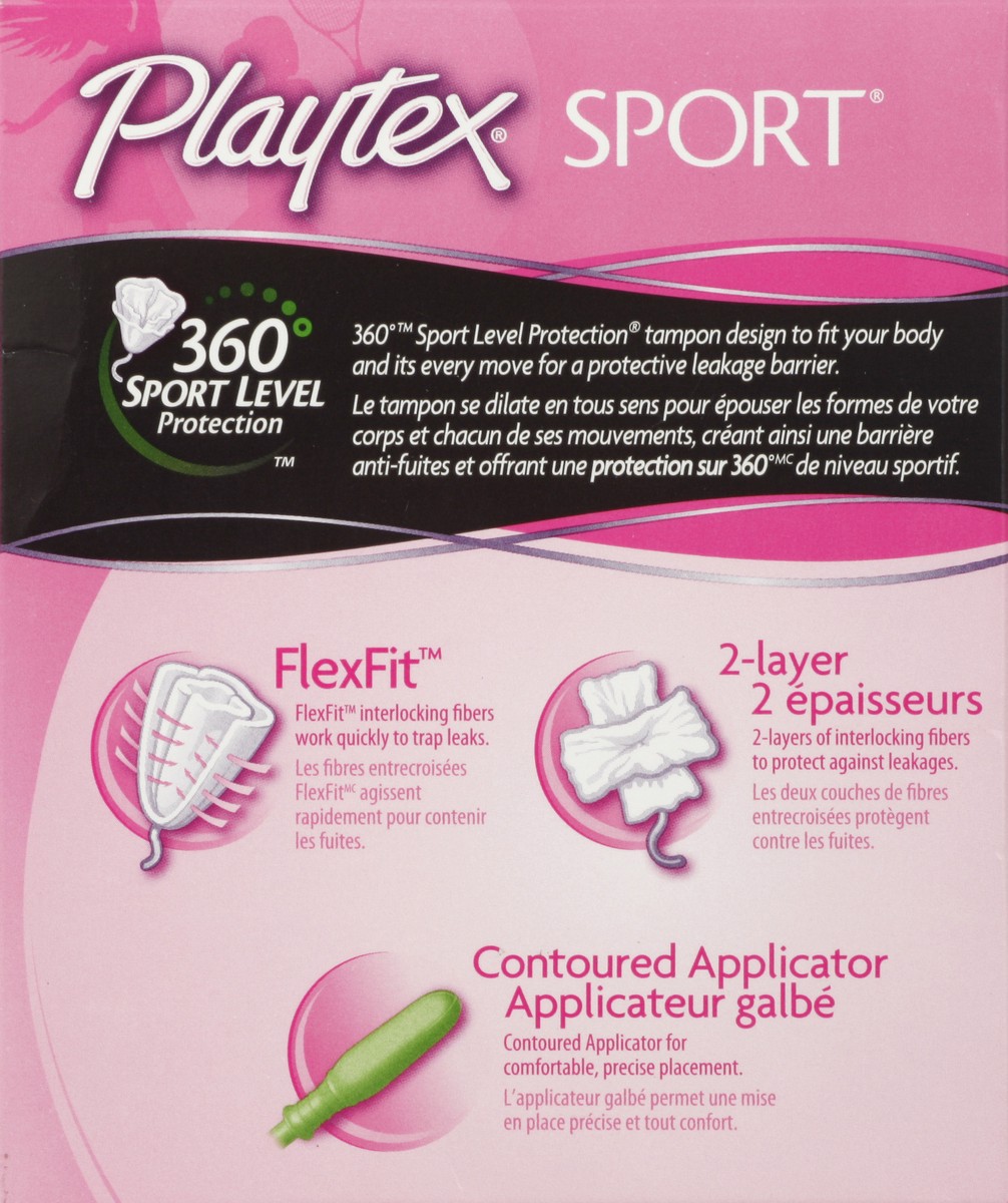 slide 6 of 6, Playtex Sport Fresh Scent Plastic Tampons Regular Absorbency, 18 ct