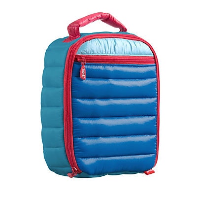 slide 1 of 1, ZIPIT Blue Puffer Lunch Bag, 1 ct