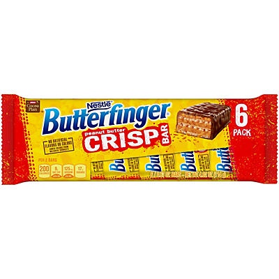 slide 1 of 1, Butterfinger Peanut Butter Crisp Candy Bars, 6 ct