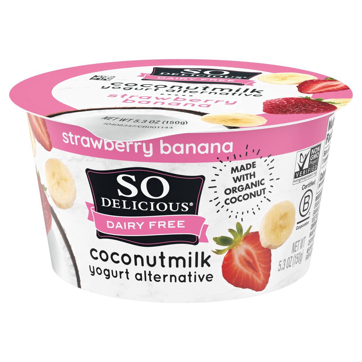 slide 50 of 56, So Delicious Dairy Free Strawberry Banana Coconut Milk Yogurt - 5.3oz Cup, 5.3 oz