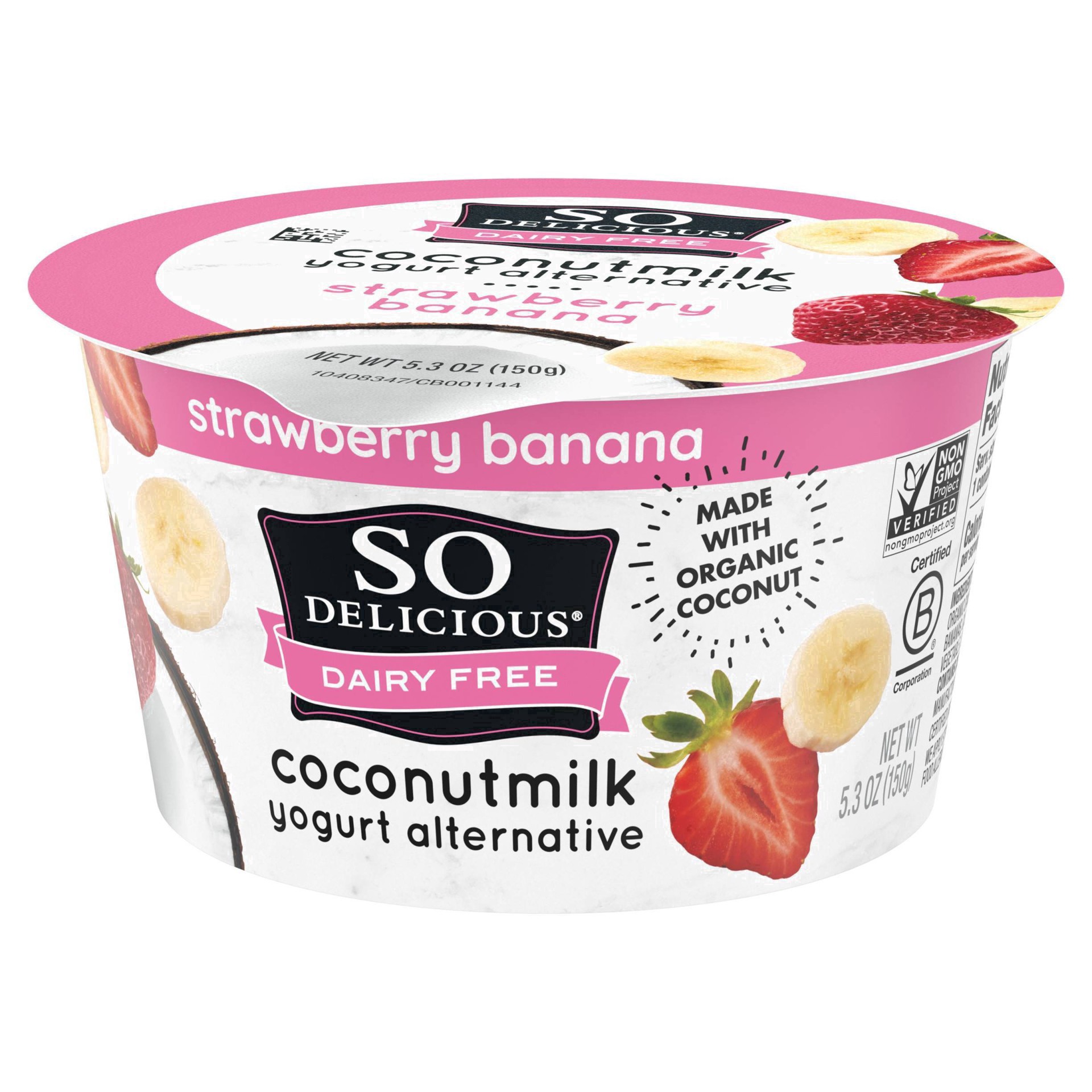 slide 25 of 56, So Delicious Dairy Free Strawberry Banana Coconut Milk Yogurt - 5.3oz Cup, 5.3 oz