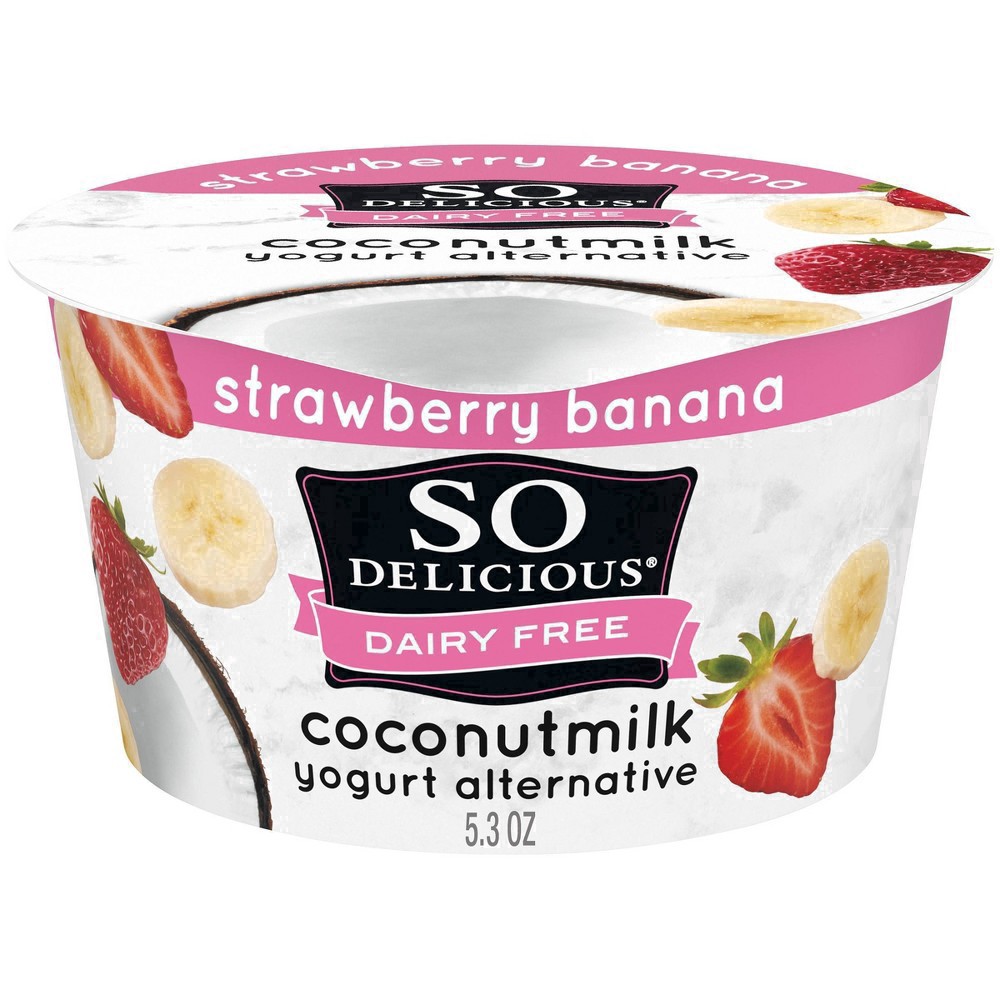 slide 21 of 56, So Delicious Dairy Free Strawberry Banana Coconut Milk Yogurt - 5.3oz Cup, 5.3 oz