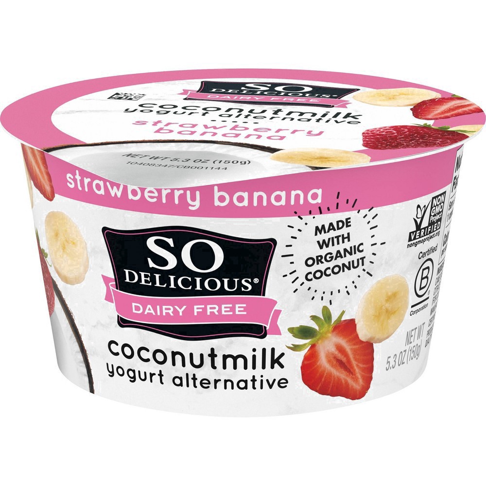 slide 22 of 56, So Delicious Dairy Free Strawberry Banana Coconut Milk Yogurt - 5.3oz Cup, 5.3 oz