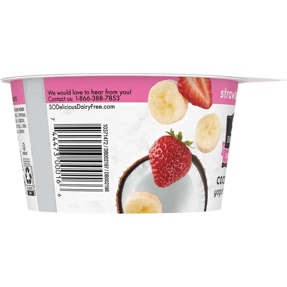 slide 54 of 56, So Delicious Dairy Free Strawberry Banana Coconut Milk Yogurt - 5.3oz Cup, 5.3 oz