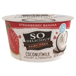 So Delicious Dairy Free Strawberry Banana Coconut Milk Yogurt - 5.3oz Cup