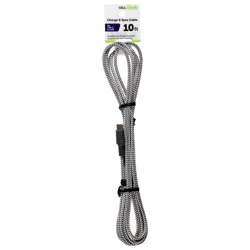CellCandy USB-C Braided Charge and Sync Cable - Gray/White