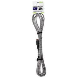 CellCandy USB-C Braided Charge and Sync Cable - Gray/White