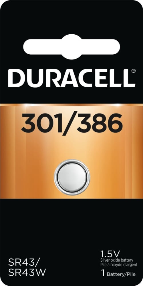 slide 1 of 1, Duracell 301/386 Silver Oxide Specialty Battery, 1 ct