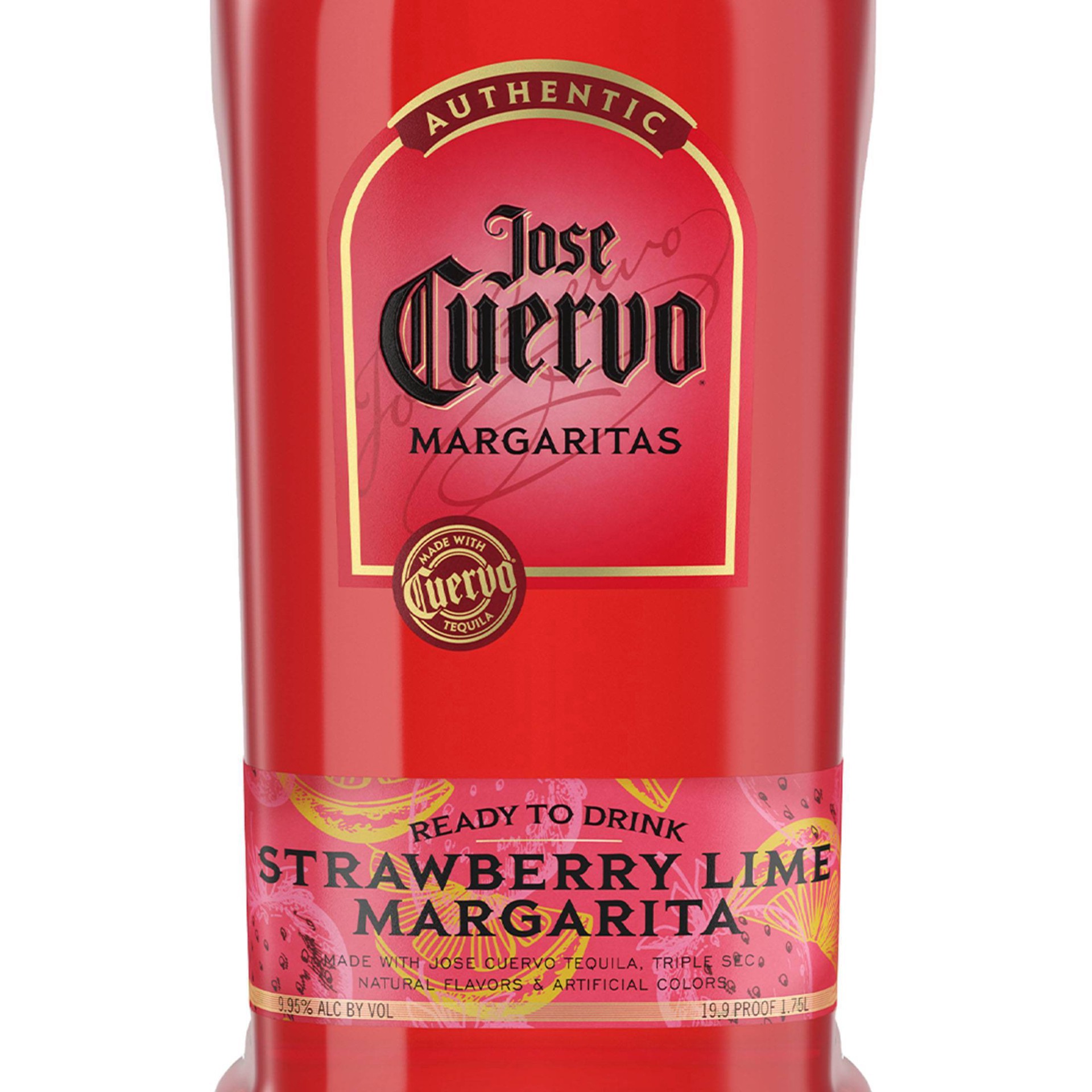 slide 6 of 9, Jose Cuervo Authentic Margarita Strawberry Lime Ready to Drink Cocktail - 1.75 L, 1.75 liter