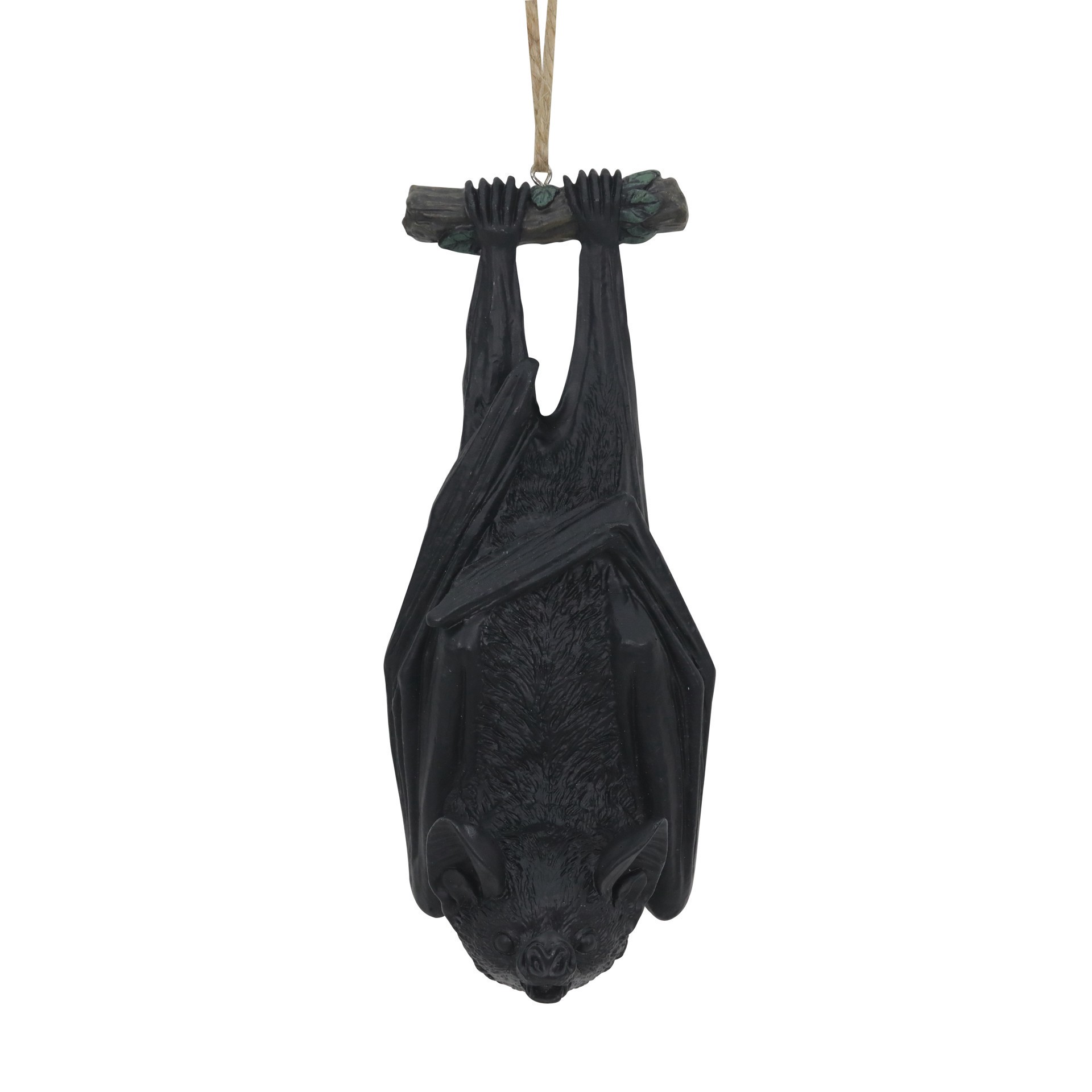 slide 2 of 2, 8" Black Hanging Bat With Wings Closed By Ashland, 8 in