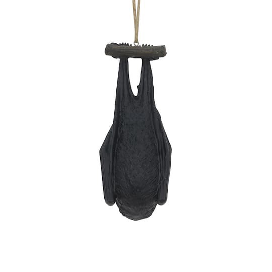 slide 1 of 2, 8" Black Hanging Bat With Wings Closed By Ashland, 8 in