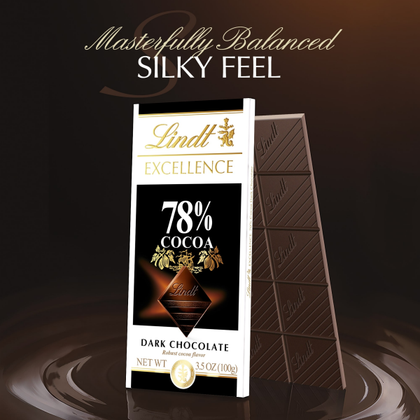 slide 25 of 27, Lindt Excellence 78% Cocoa Dark Chocolate - 3.5oz, 