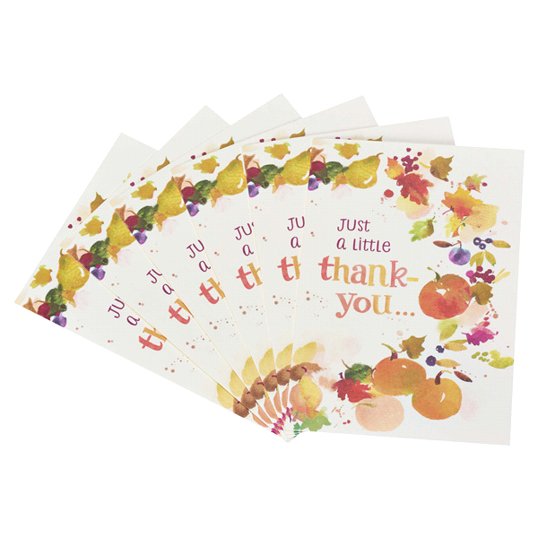 slide 1 of 1, American Greetings Thinking Of You Card, 6-Count (Leaves And Pumpkins), 6 ct