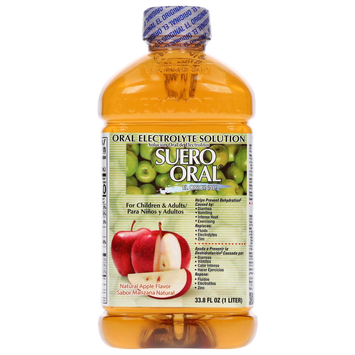 slide 1 of 13, Suero Oral Natural Apple Flavor Oral Electrolyte Solution 33.8 fl oz, 33.8 fl oz