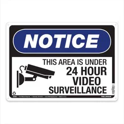 Hillman Under Surveillance Sign (10" x 14")