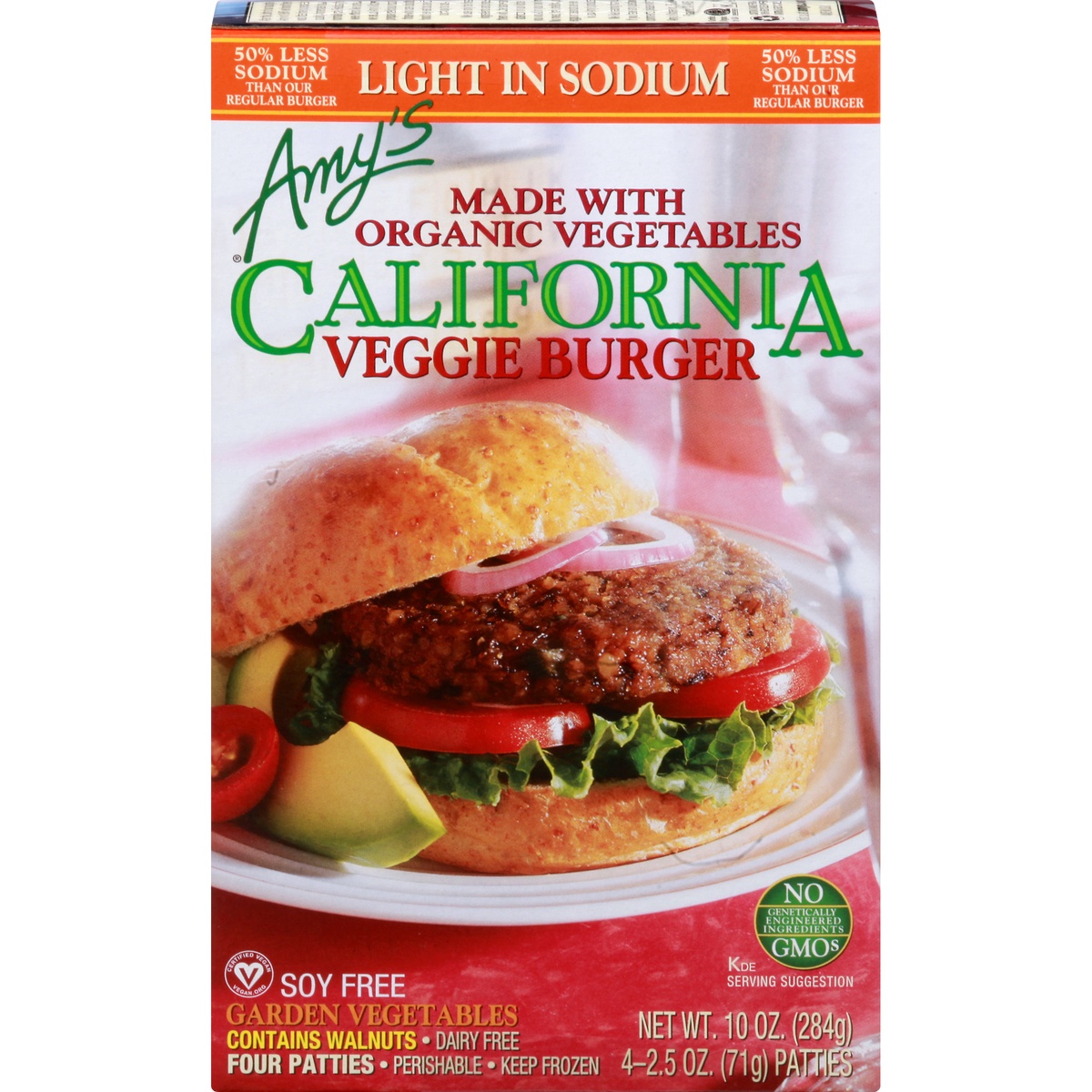 slide 1 of 1, Amy's California Veggie Burger, 10 oz