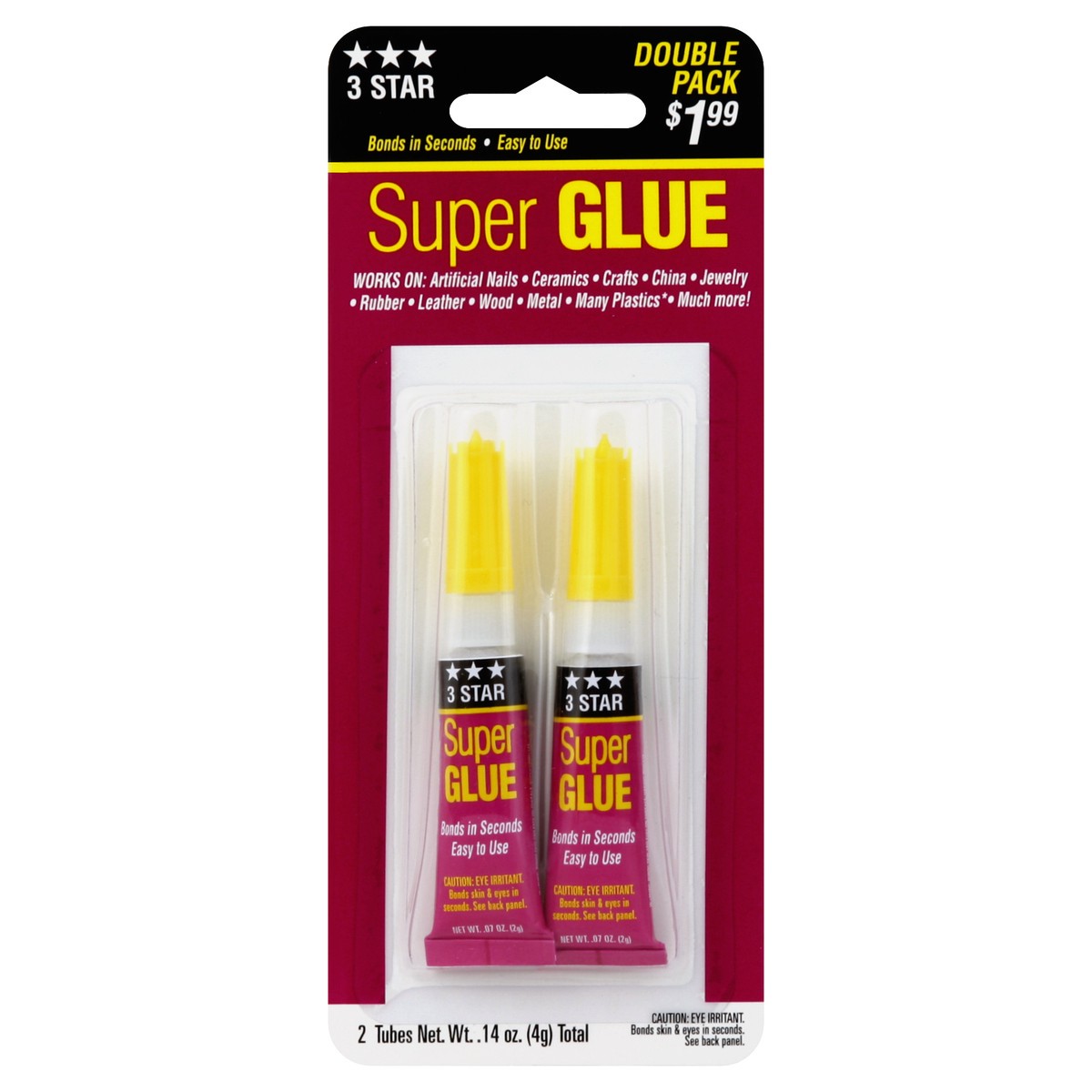 slide 2 of 2, 3 Star Super Glue 2 ea, 2 ct