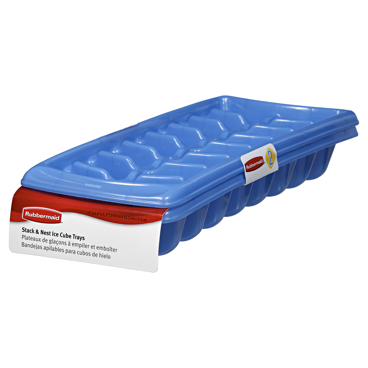 Rubbermaid Stack Nest Ice Cube Tray Periwinkle 2 ct