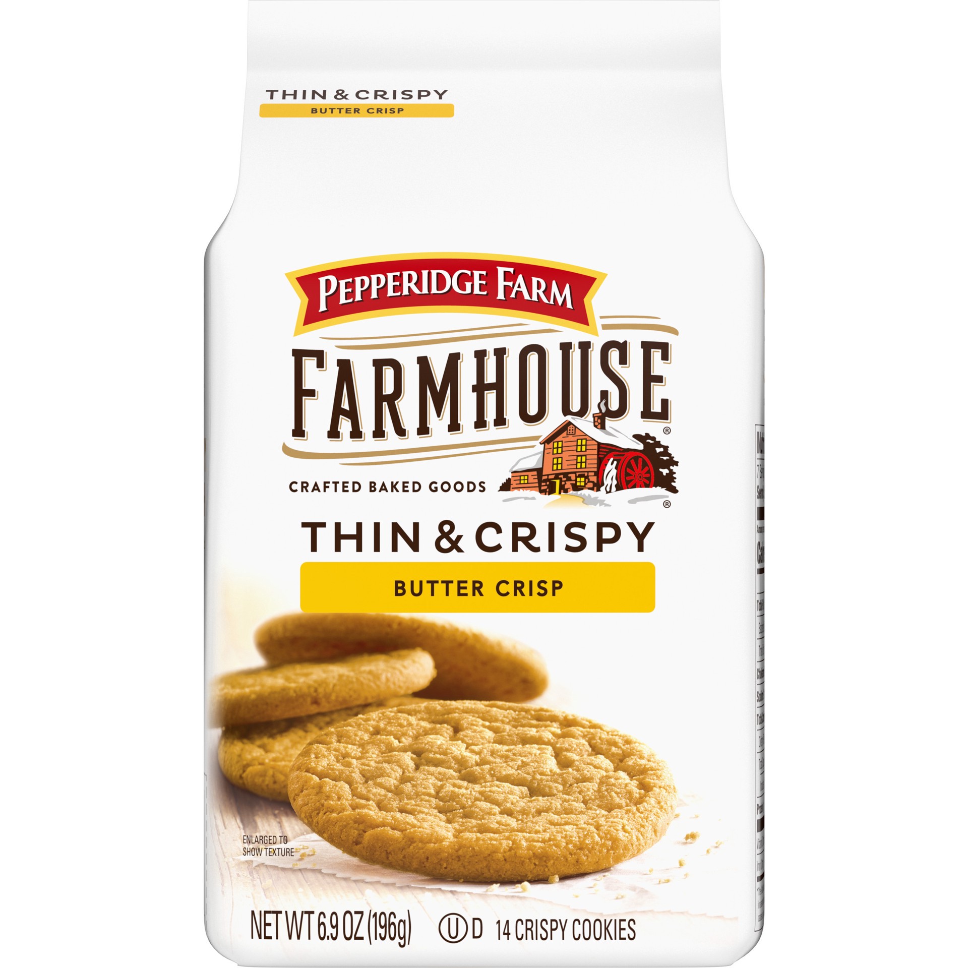 slide 1 of 5, Pepperidge Farm Farmhouse Thin & Crispy Butter Crisp Cookies, 6.9 Oz Bag, 6.9 oz