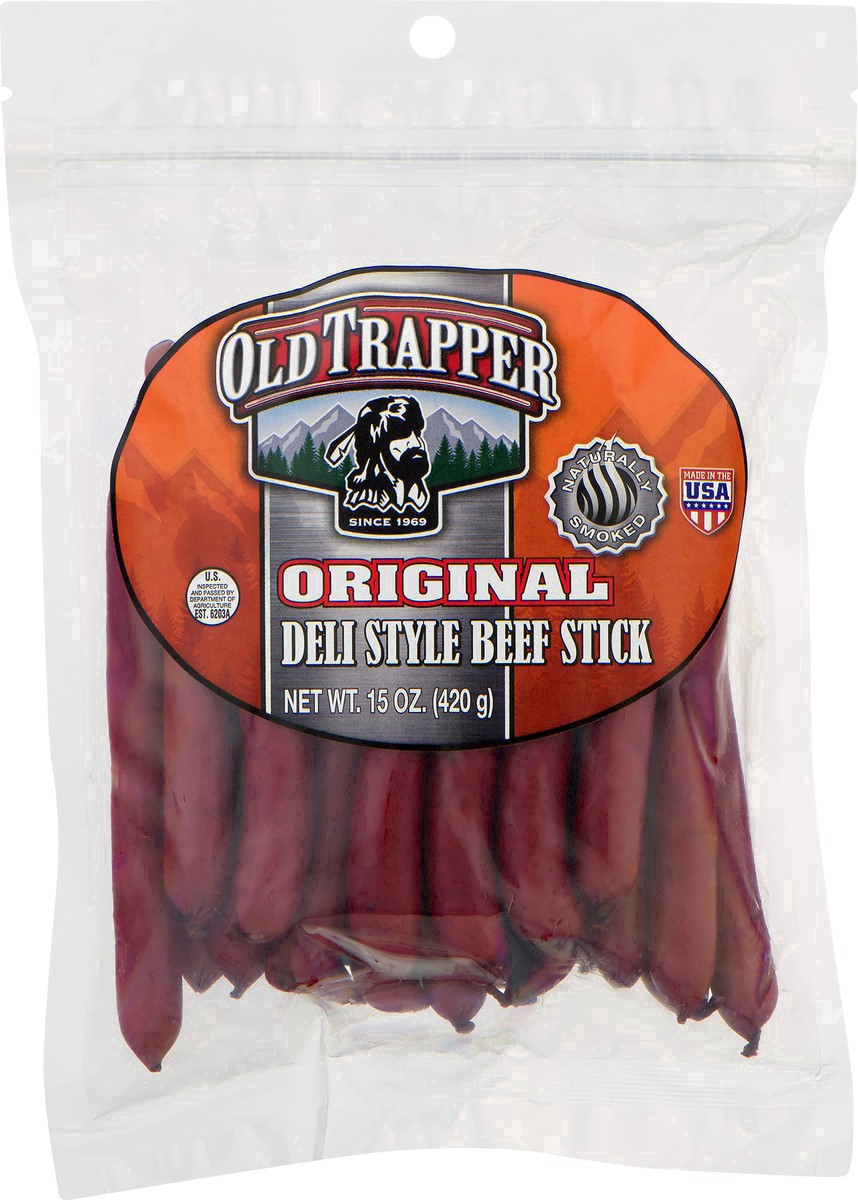 slide 25 of 27, Old Trapper Original Deli Style Beef Sticks - 15oz, 