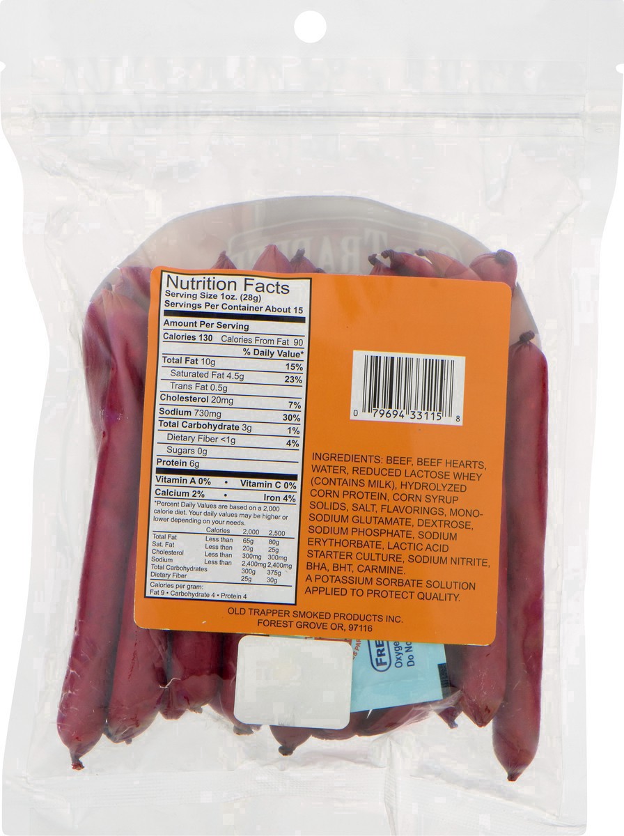 slide 26 of 27, Old Trapper Original Deli Style Beef Sticks - 15oz, 