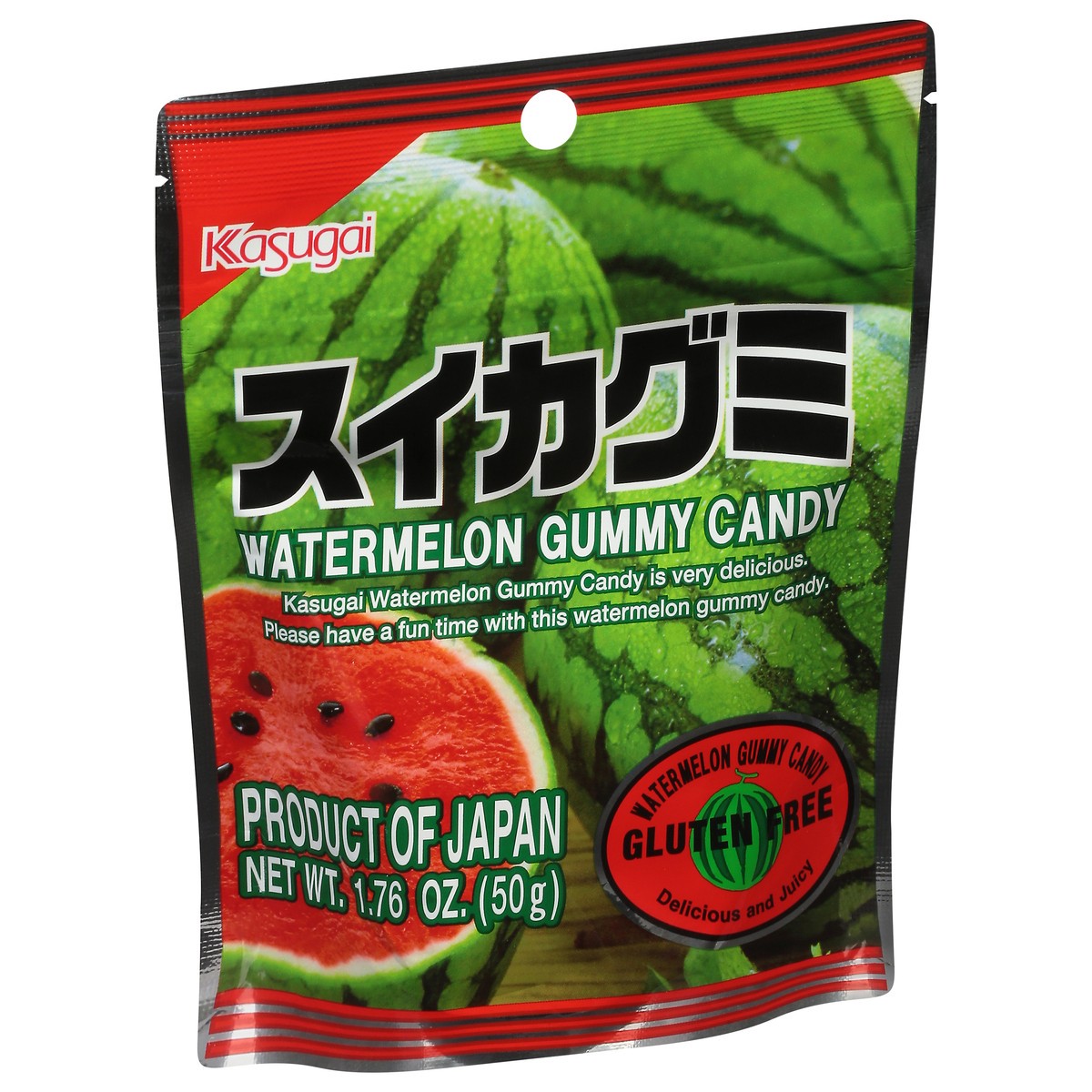 slide 2 of 9, Kasugai Watermelon Gummy Candy 1.76 oz, 1.76 oz