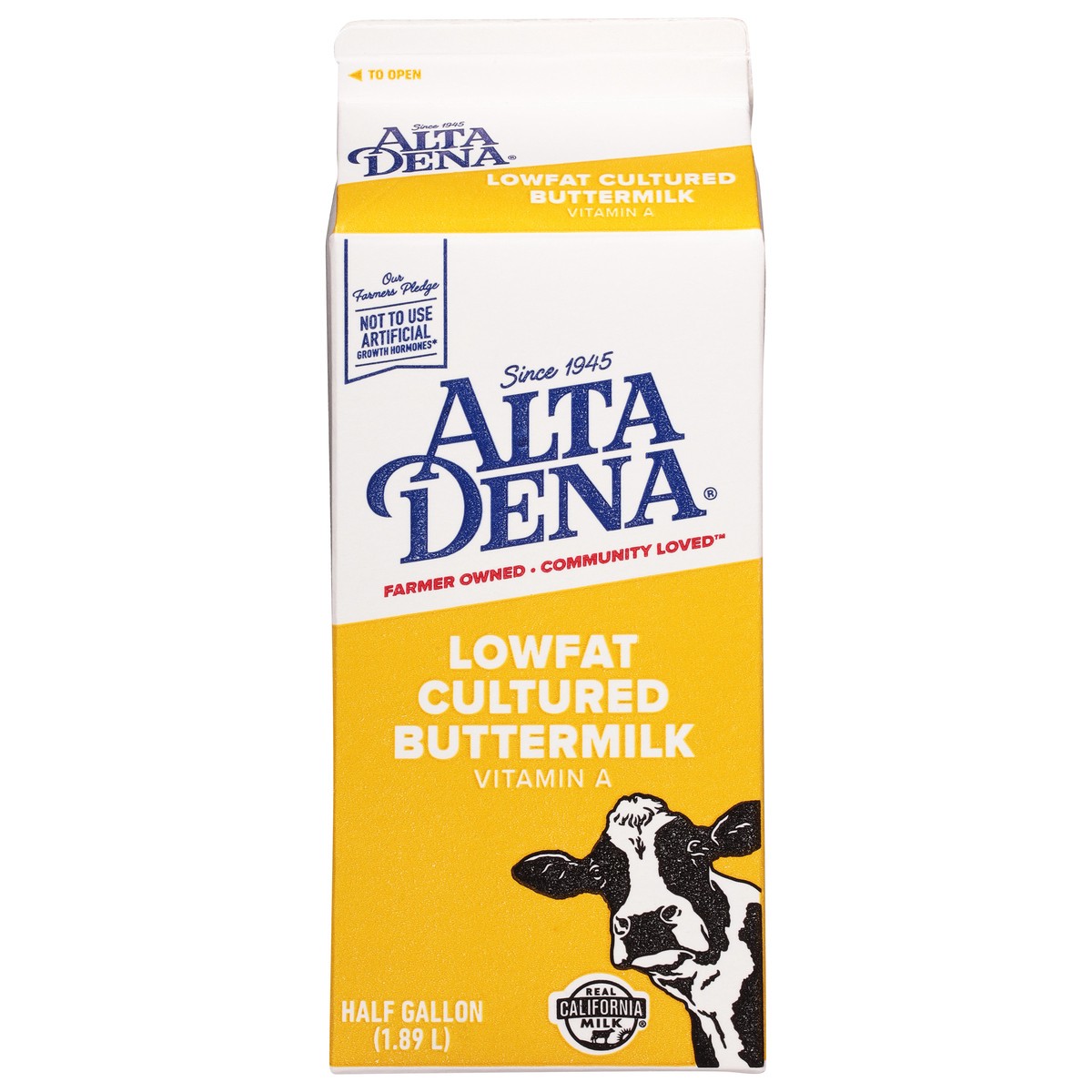 slide 5 of 13, Alta Dena Cultured Lowfat Buttermilk 0.5 gal, 1/2 gal