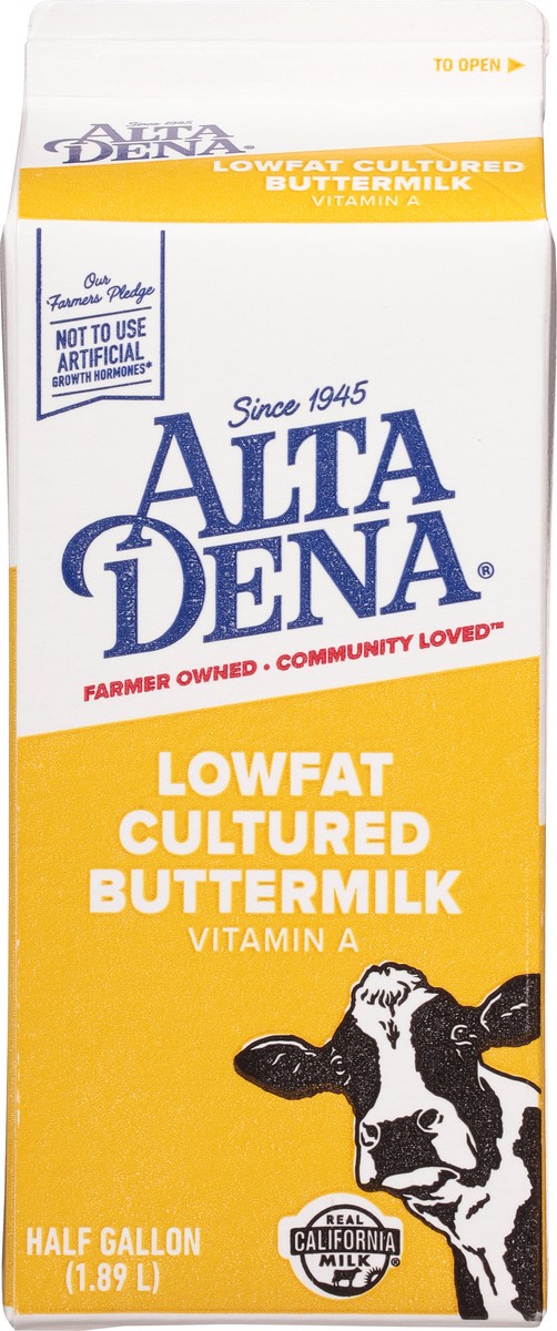 slide 11 of 13, Alta Dena Cultured Lowfat Buttermilk 0.5 gal, 1/2 gal