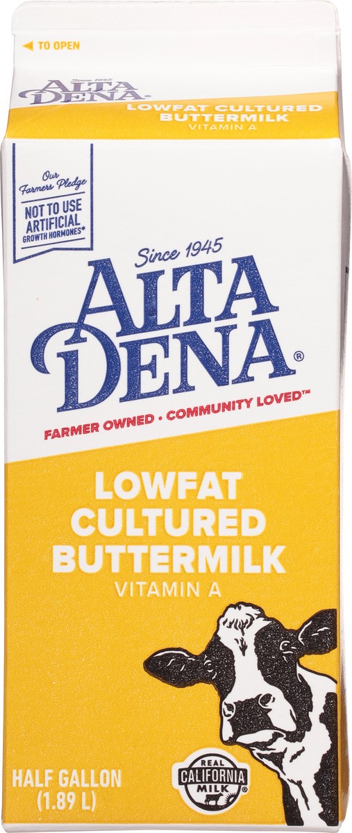 slide 8 of 13, Alta Dena Cultured Lowfat Buttermilk 0.5 gal, 1/2 gal