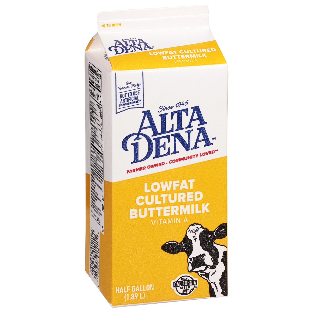 slide 4 of 13, Alta Dena Cultured Lowfat Buttermilk 0.5 gal, 1/2 gal